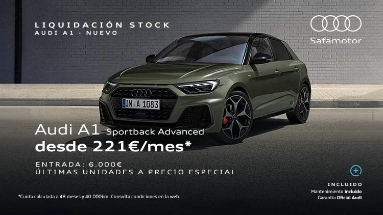 Liquidación stock Audi A1 Sportback desde 221€/mes*