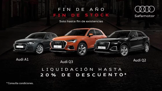 Liquidación de Stock Audi A1, Audi Q2 y Audi Q3: Hasta 20% dto.*