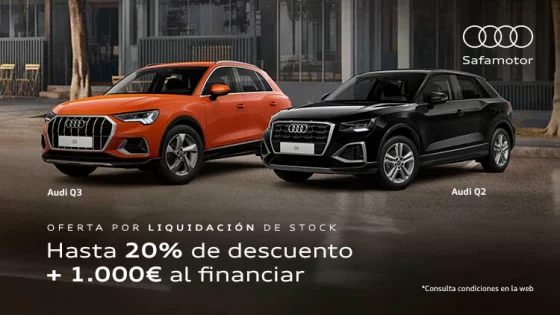 Liquidación de Stock Audi Q2 y Audi Q3: Hasta 20% dto.*