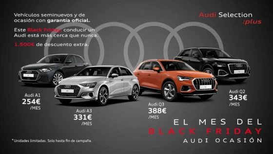 Black Friday: Tu Audi de Ocasión con 1.500€ dto.* extra