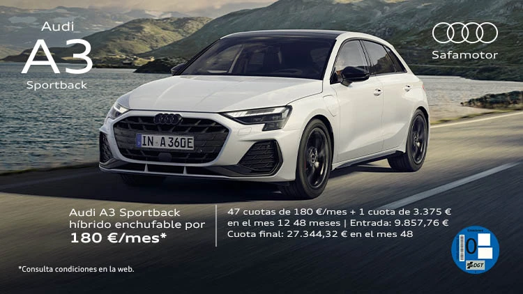Audi A3 Sportback TFSIe desde 180€/mes*